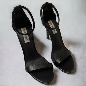 Steve Madden Black Ankle Strap Heels